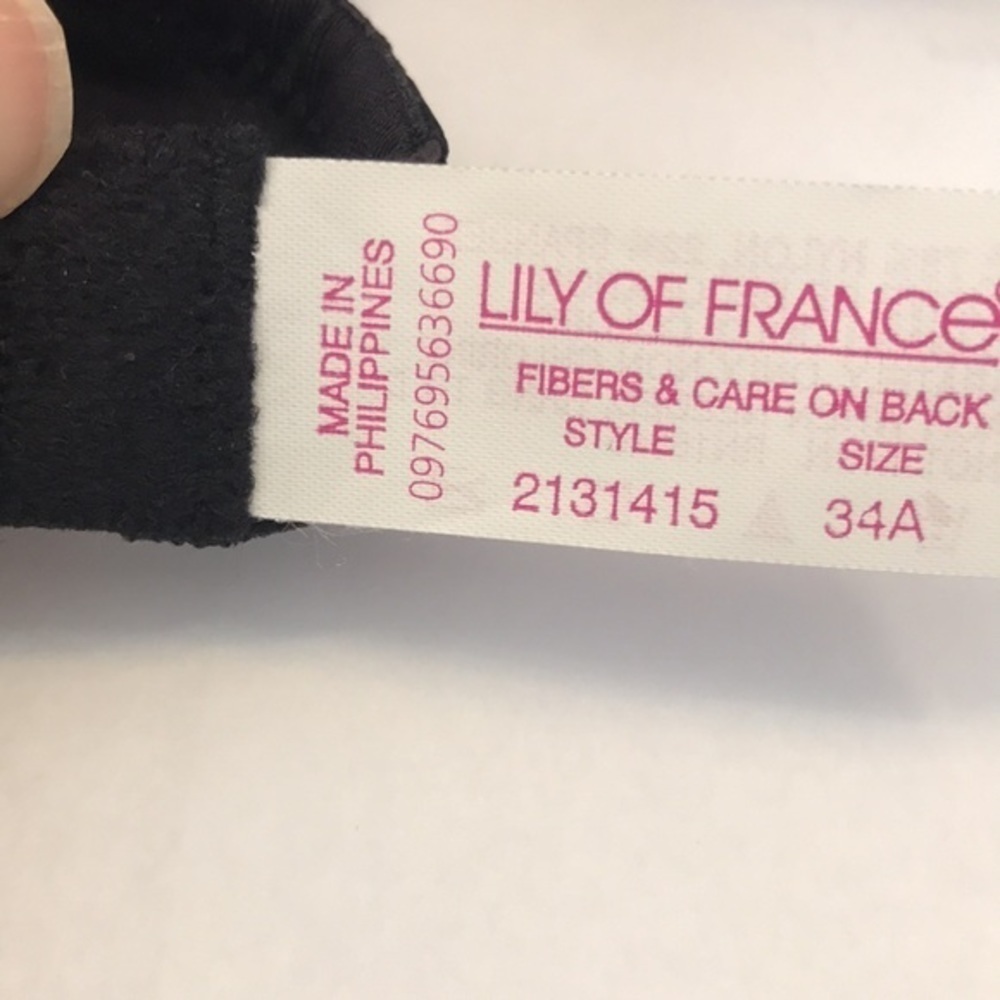Lily of France Black Extreme Options (6ways) Padded Bra 34A - Picture 4 of 5
